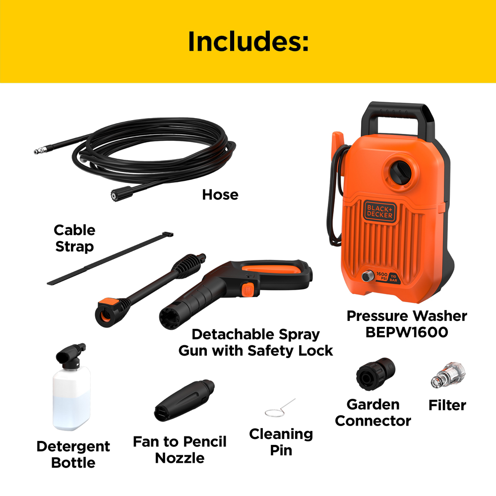 KM Lighting Product Black Decker High Pressure Washer